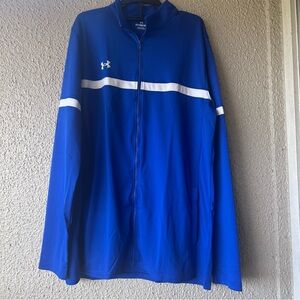 Under Armour UA Team Knit Warm-Up Full Zip Jacket Royal Blue Men's XL NWT